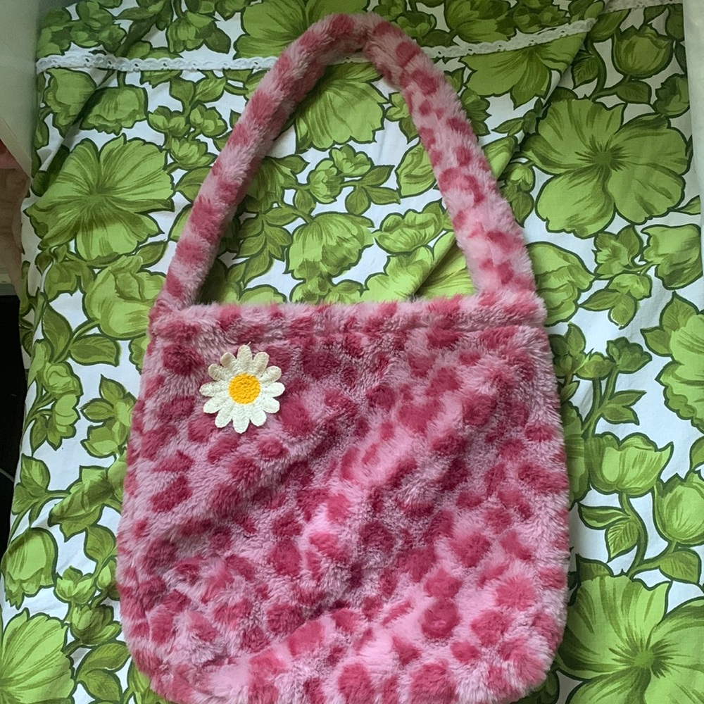 BOGO Y2K Fuzzy Leopard Print Bag